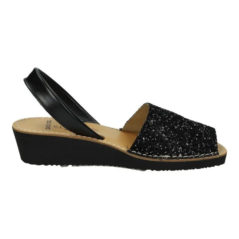 1275 Menorquina Purpurina color NEGRO