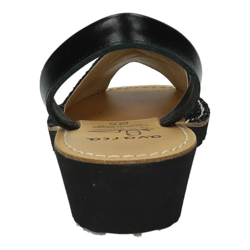 1275 Menorquina Purpurina color NEGRO