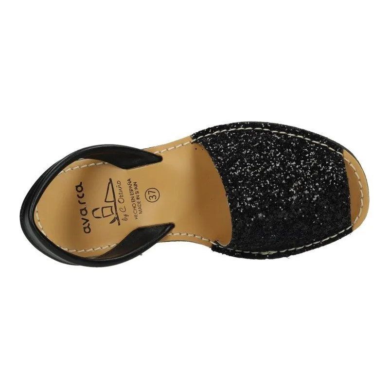 1275 Menorquina Purpurina color NEGRO