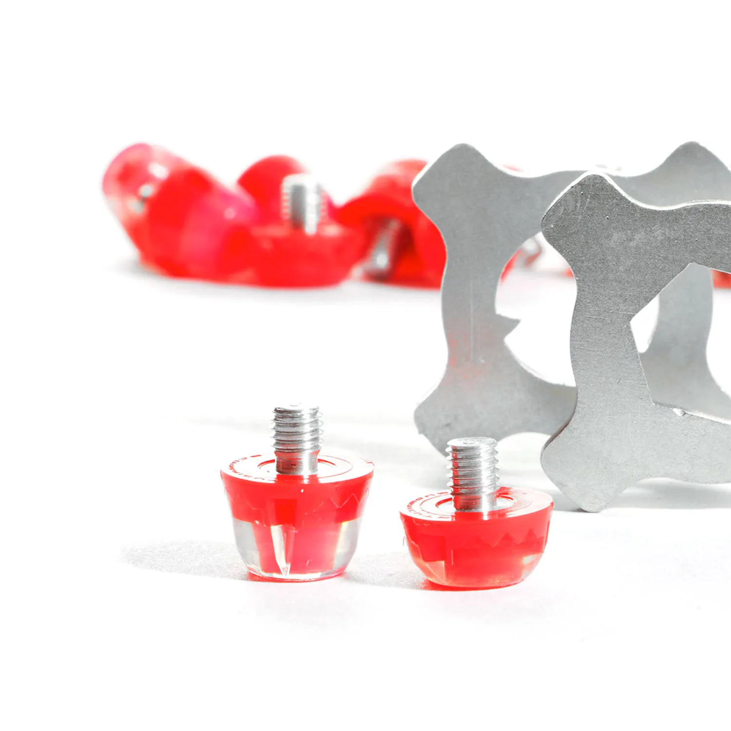 12x tacos TPU estándar Studiamonds rojo + 2 llaves