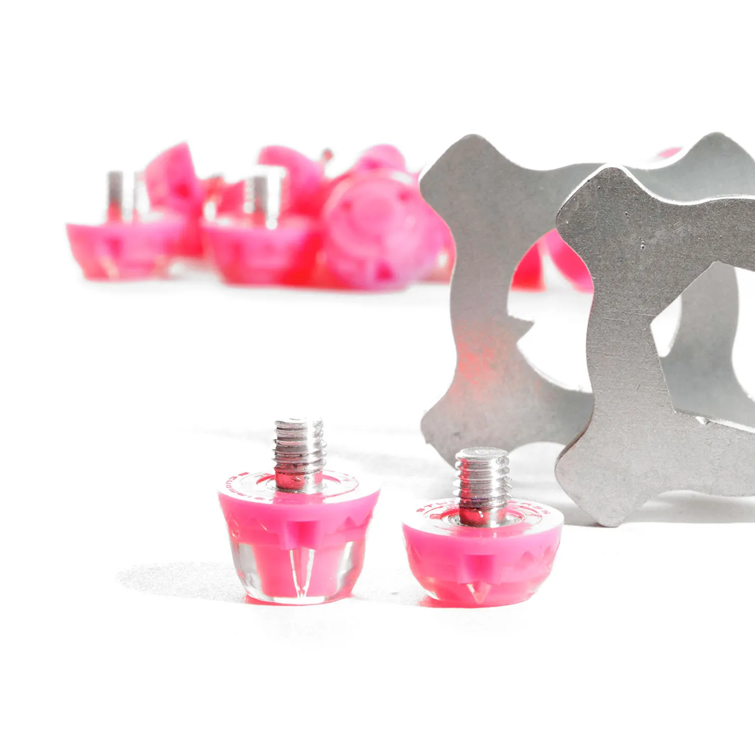 14x tacos TPU estándar Studiamonds rosa + 2 llaves