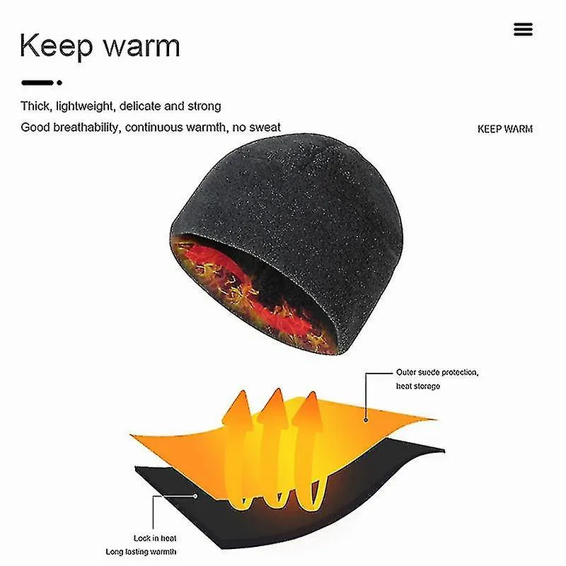 1pc Winter Thickened Warm Polar Fleece Windproof Outdoor Cycling Ski Hat Parts