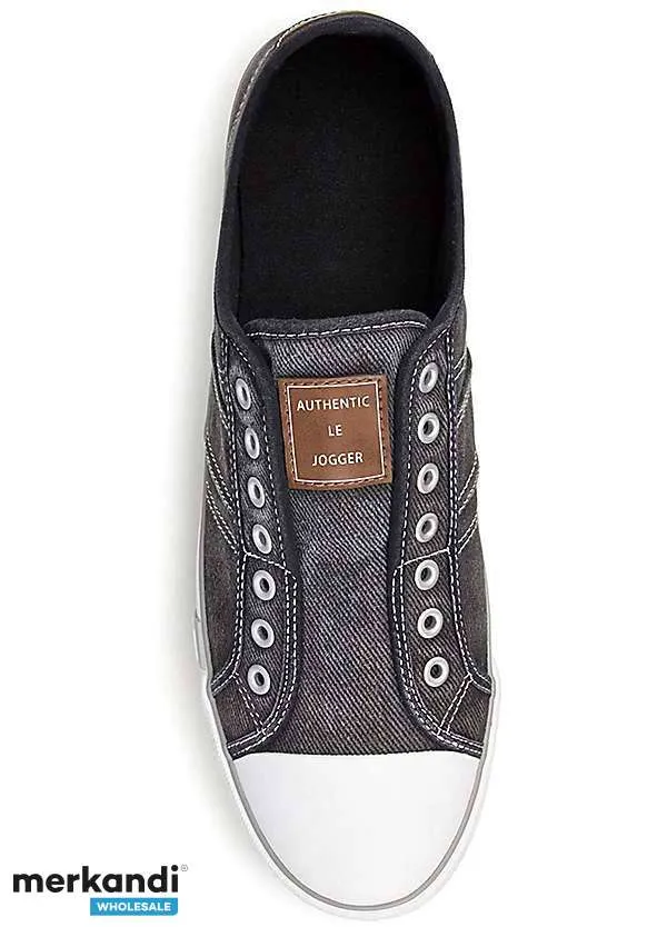 2.60 € Por par, Stock: Zapatillas de hombre, stock restante, zapatos de marca, vajilla A, cartón mixto, mujer, herre, venta al p