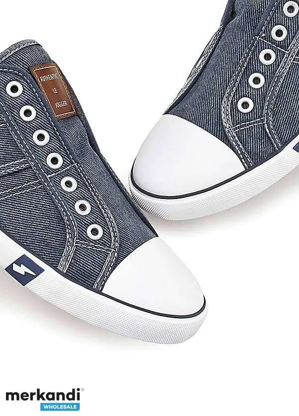 2.60 € Por par, Stock: Zapatillas de hombre, stock restante, zapatos de marca, vajilla A, cartón mixto, mujer, herre, venta al p