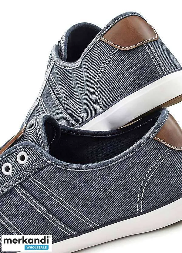 2.60 € Por par, Stock: Zapatillas de hombre, stock restante, zapatos de marca, vajilla A, cartón mixto, mujer, herre, venta al p