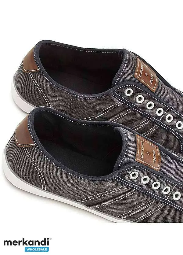 2.60 € Por par, Stock: Zapatillas de hombre, stock restante, zapatos de marca, vajilla A, cartón mixto, mujer, herre, venta al p