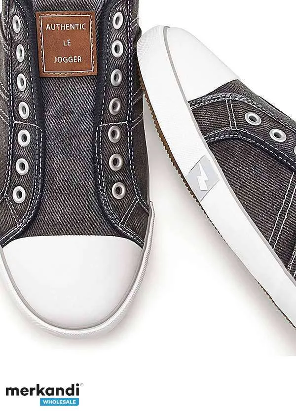 2.60 € Por par, Stock: Zapatillas de hombre, stock restante, zapatos de marca, vajilla A, cartón mixto, mujer, herre, venta al p