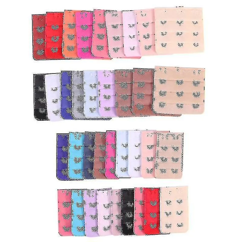 36 Piezas Sujetador Mujer Extensores Brassiere Extension Ganchos 2 Ganchos Y 3 Ganchos (18 Colores)