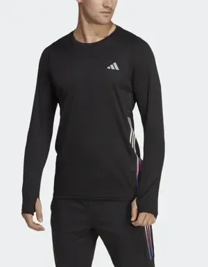 Adidas Camiseta manga larga Run Icons 3 bandas