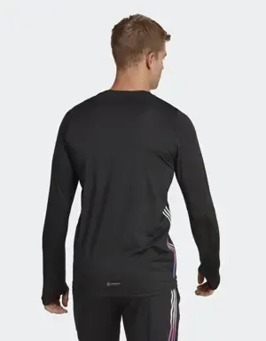 Adidas Camiseta manga larga Run Icons 3 bandas