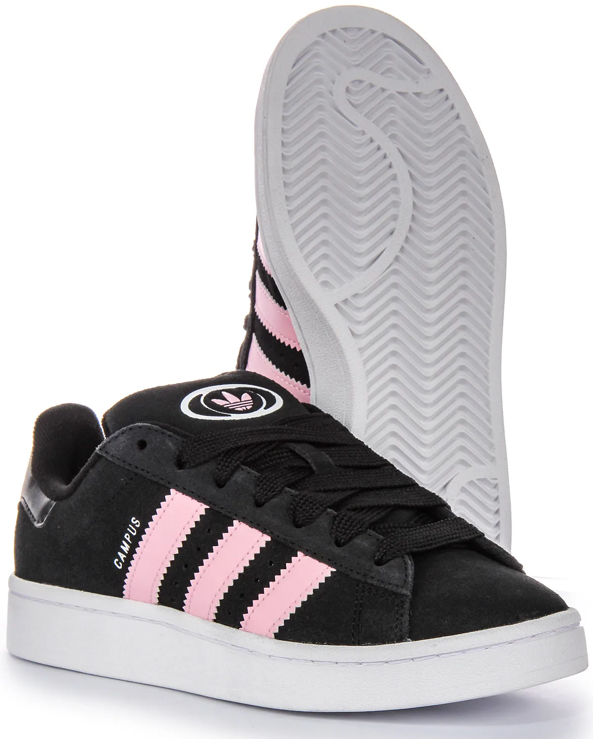 Adidas Campus 00S Zapatillas de cuero gamuzado en verde y negro
