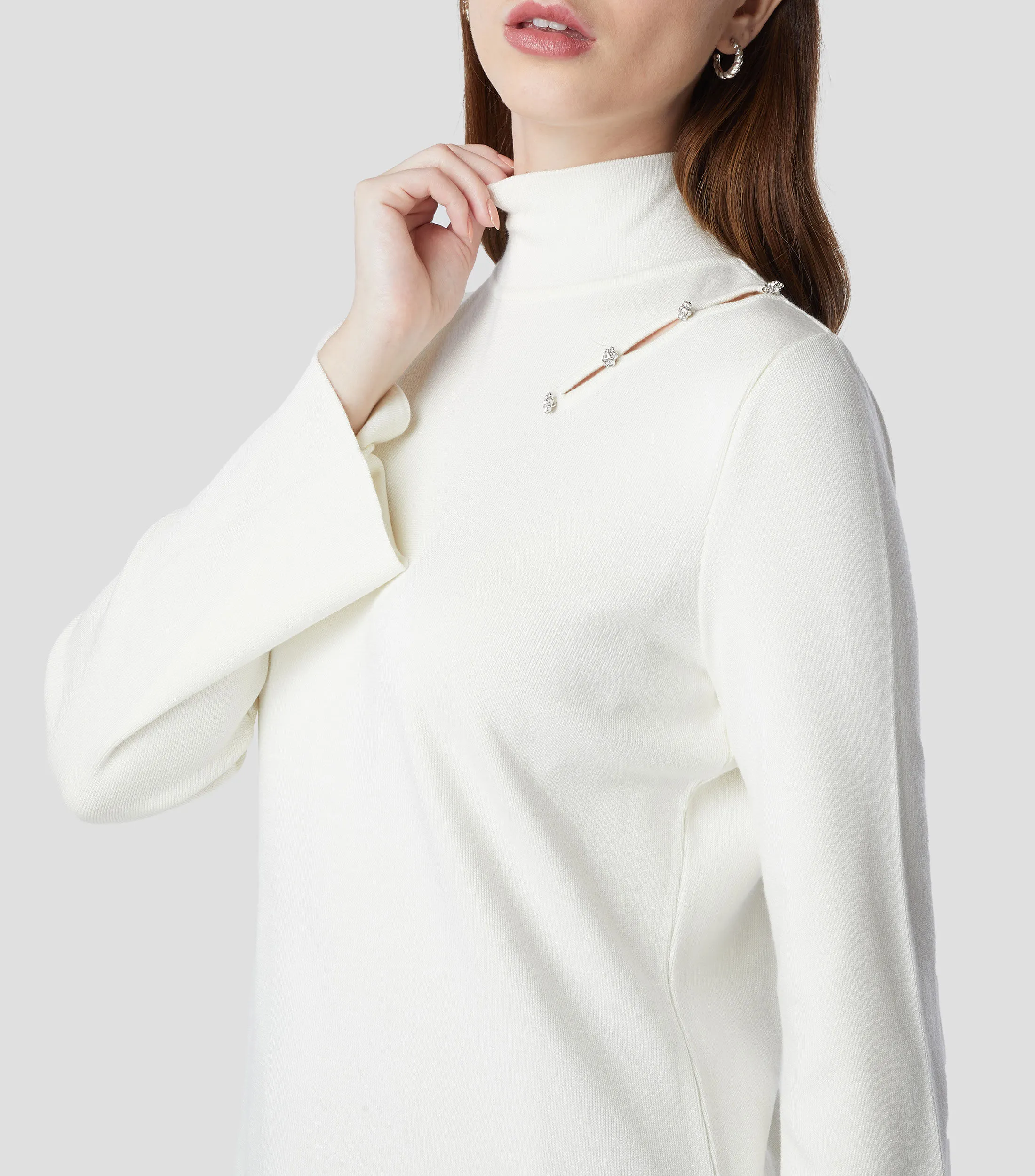 Alba Conde Suéter Cuello Alto Mujer