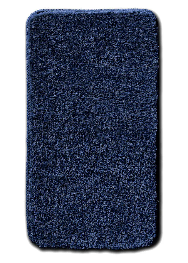 Alfombra de baño de pelo largo Azul marino