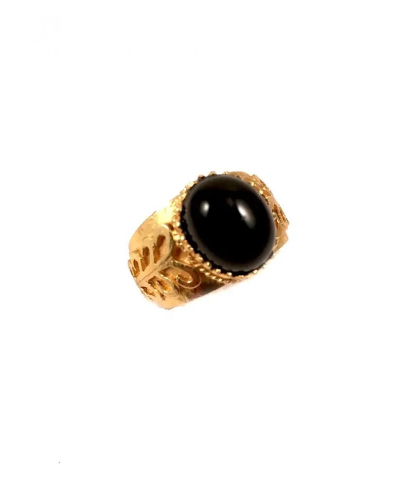 ANILLO EN NEGRO CON PIEDRA
