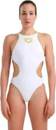Arena Traje de baño Arena One Big Logo para mujer Oro blanco