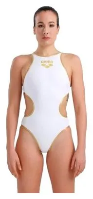 Arena Traje de baño Arena One Big Logo para mujer Oro blanco