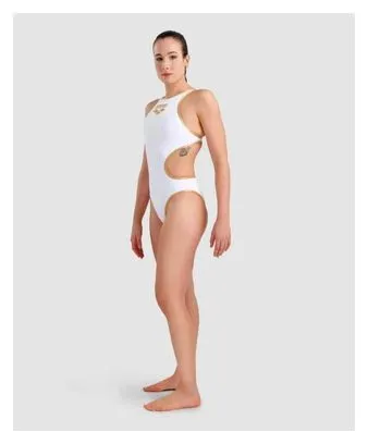 Arena Traje de baño Arena One Big Logo para mujer Oro blanco