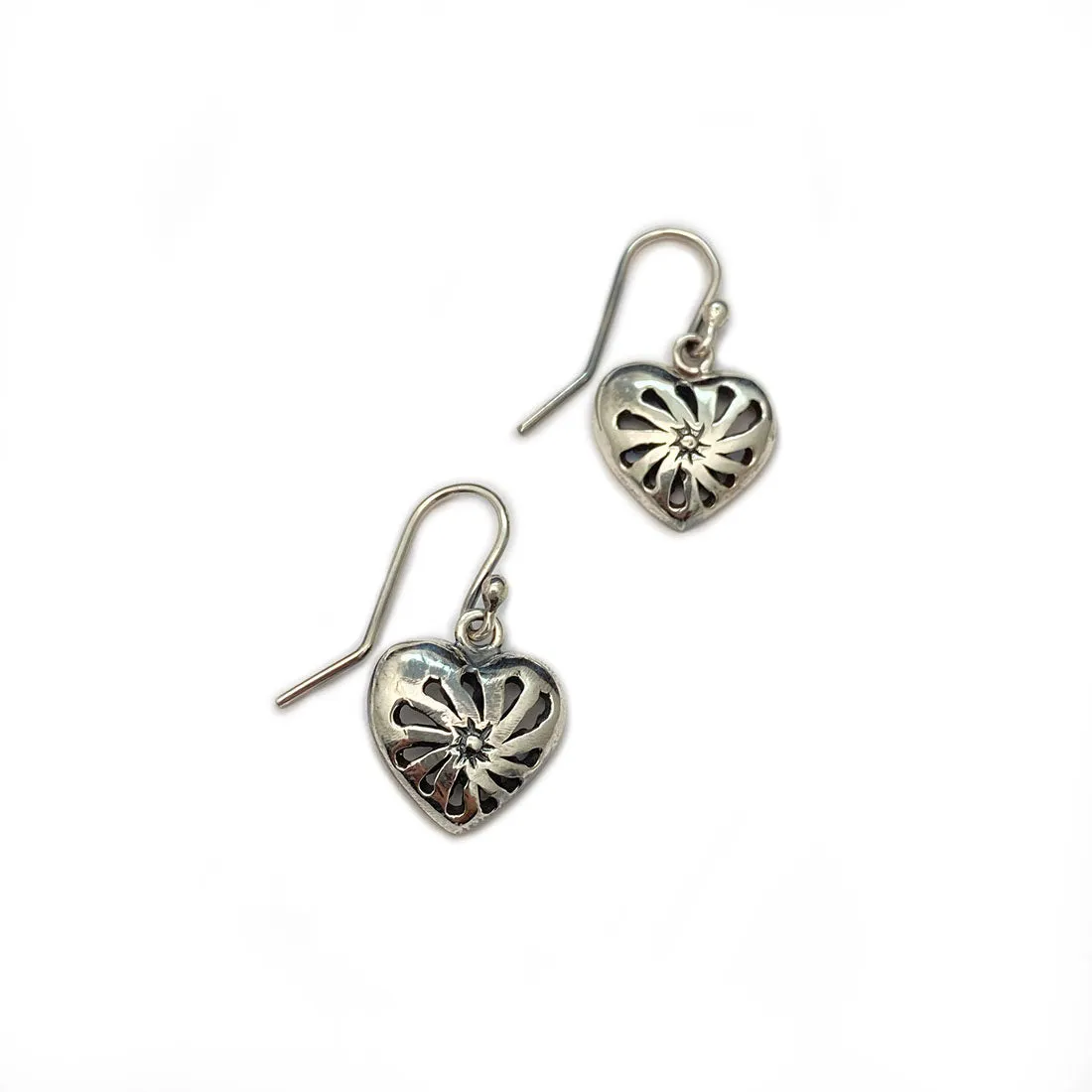 ARETES CORAZóN PARTIDO PLATA