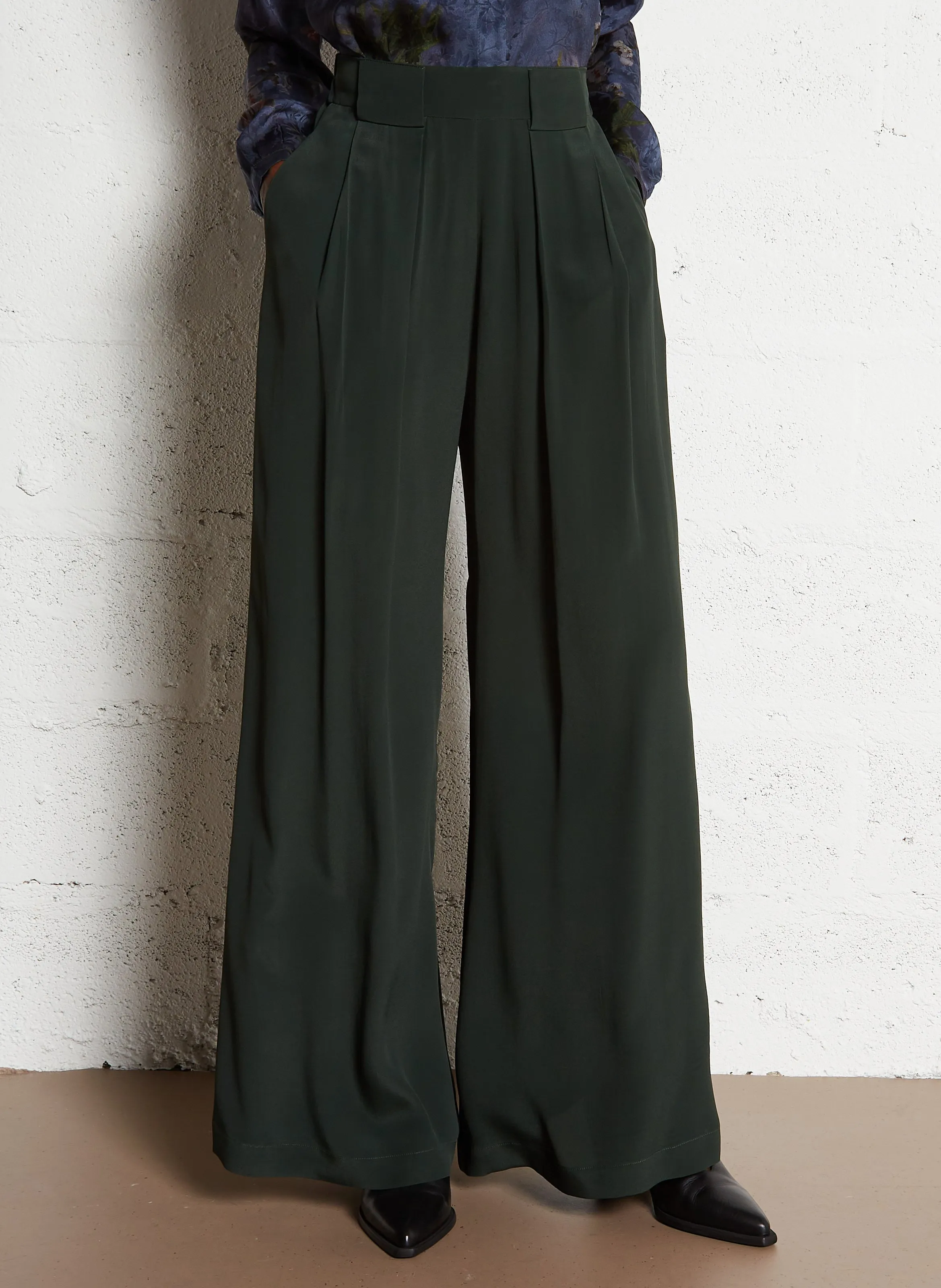 ASPEN  PANTALóN ANCHO EN VERDE