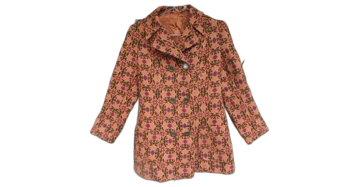 Autre Marque chaquetón vintage 70tamaño de 38 Naranja 