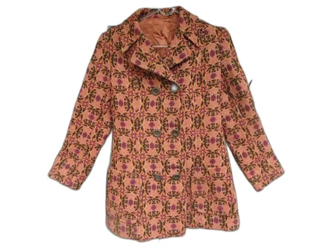 Autre Marque chaquetón vintage 70tamaño de 38 Naranja 