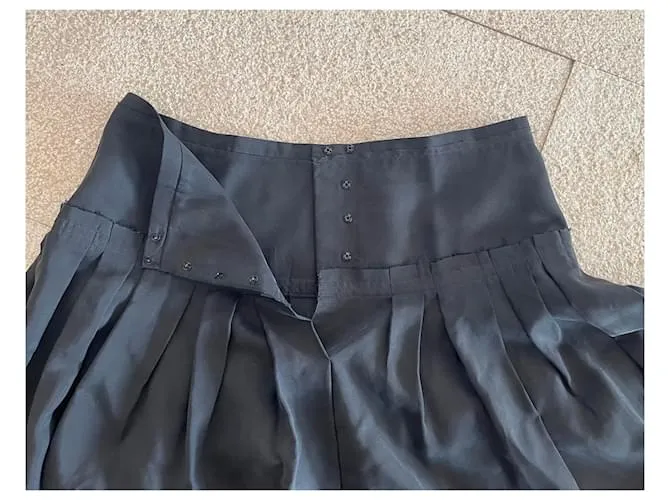 Autre Marque Falda T De Seda Gris Charcoal. 36 Gris antracita 