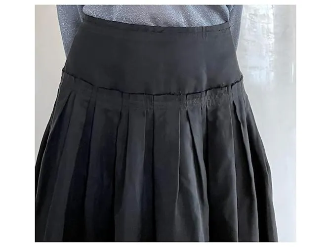 Autre Marque Falda T De Seda Gris Charcoal. 36 Gris antracita 