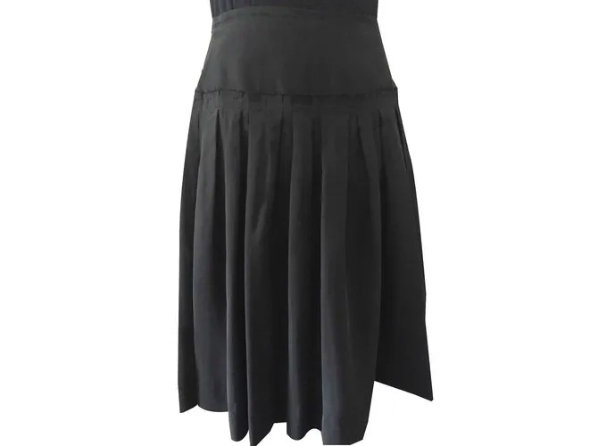 Autre Marque Falda T De Seda Gris Charcoal. 36 Gris antracita 