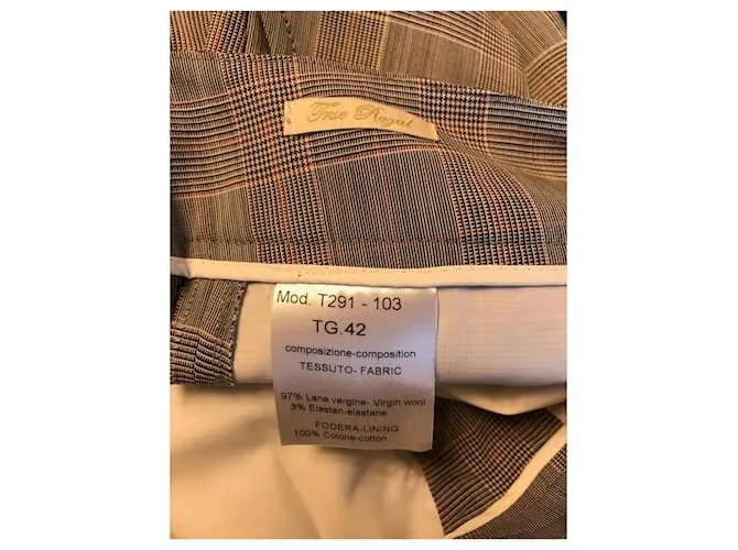 Autre Marque TRUE ROYAL Pantalones T.ESO 42 Lana Gris 