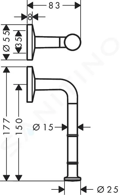 AXOR UNIVERSAL CIRCULAR  PORTARROLLOS, NEGRO MATE 42856670