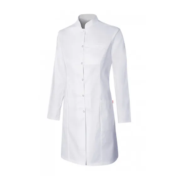 Bata sanitaria stretch de cuello mao para mujer VELILLA V539007S