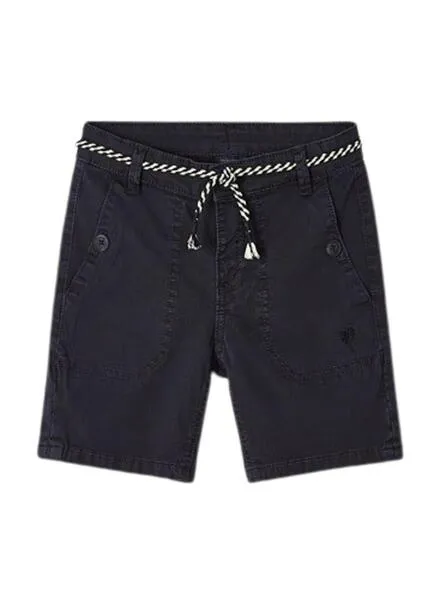 Bermuda Mayoral Cinturón Negro para Niño