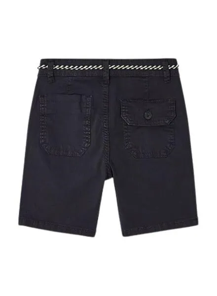 Bermuda Mayoral Cinturón Negro para Niño
