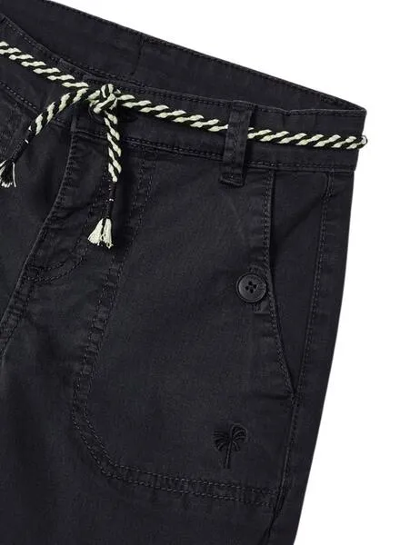 Bermuda Mayoral Cinturón Negro para Niño
