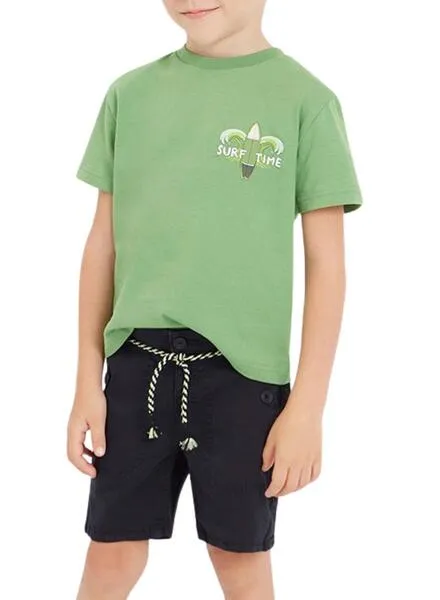 Bermuda Mayoral Cinturón Negro para Niño