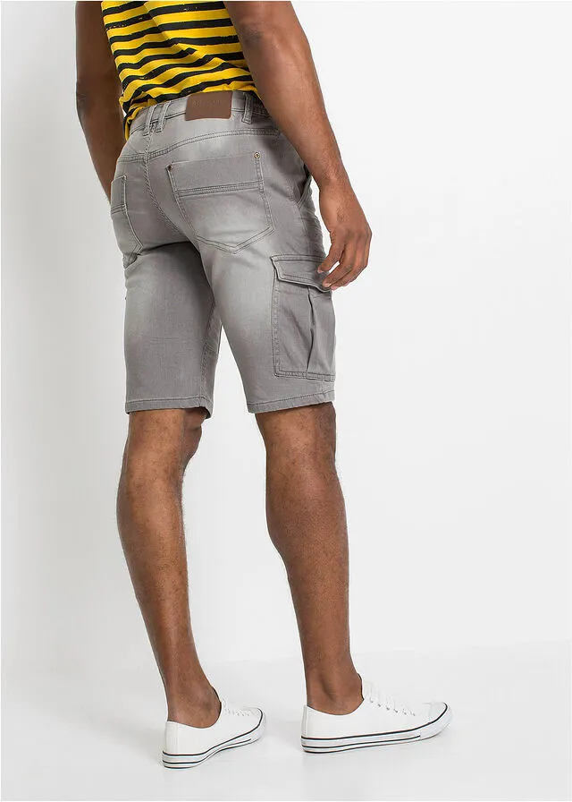 Bermudas de chándal estilo vaquero, regular fit Vaquero gris claro