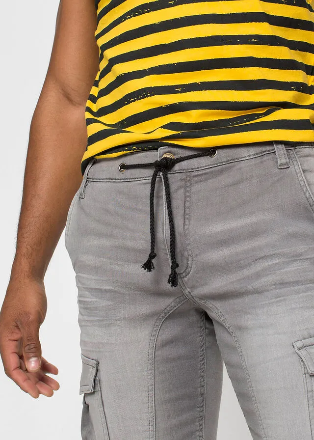 Bermudas de chándal estilo vaquero, regular fit Vaquero gris claro