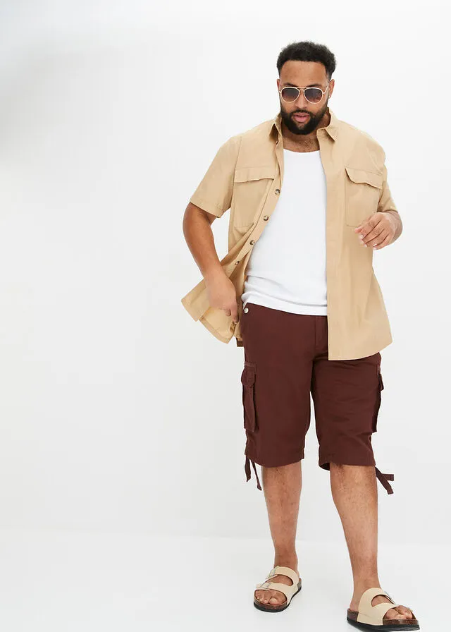 Bermudas de estilo cargo, regular fit Marrón tierra