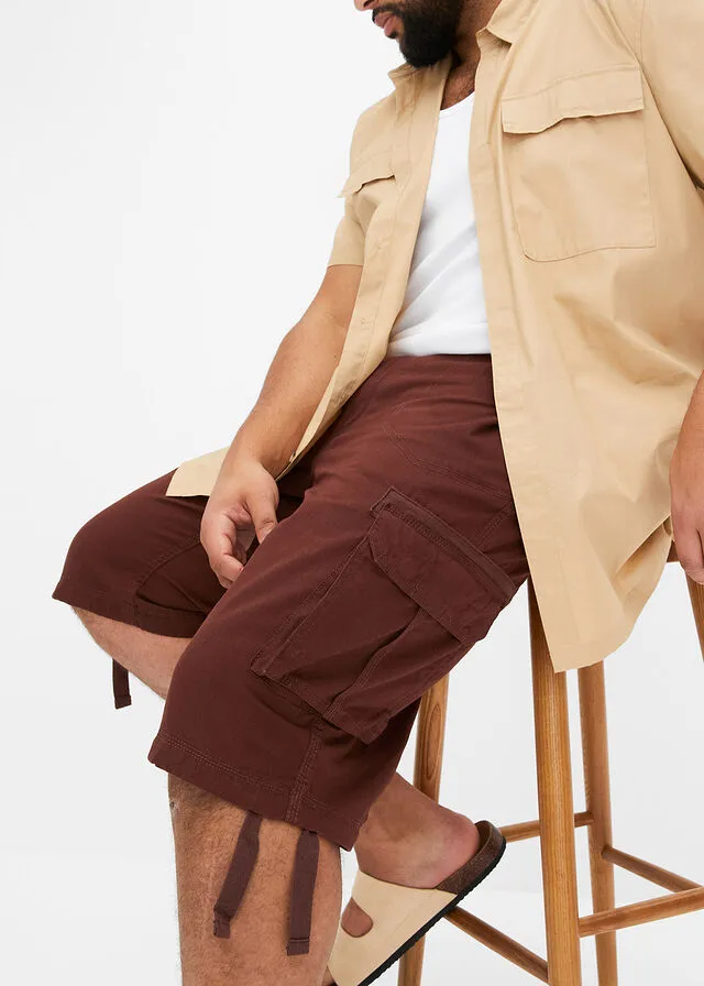 Bermudas de estilo cargo, regular fit Marrón tierra