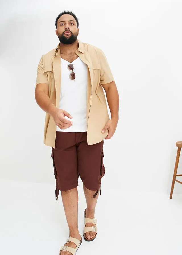 Bermudas de estilo cargo, regular fit Marrón tierra