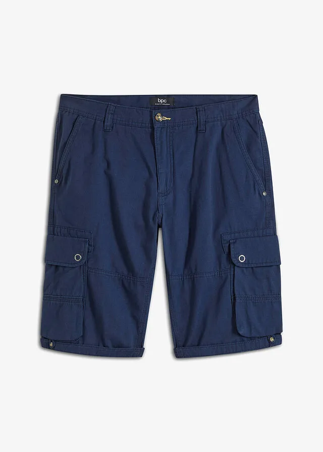 Bermudas de estilo cargo y corte regular Azul marino