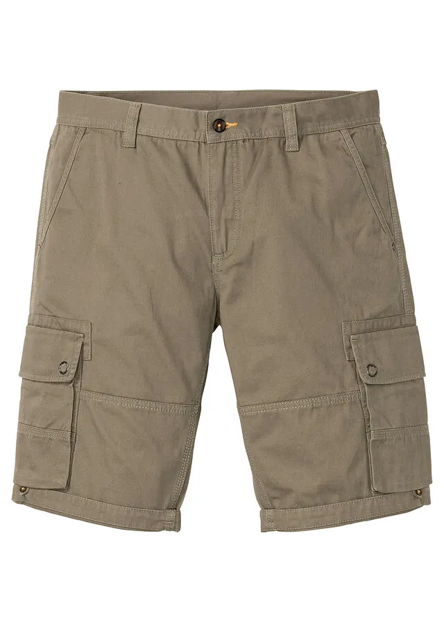 Bermudas de estilo cargo y corte regular Verde oliva