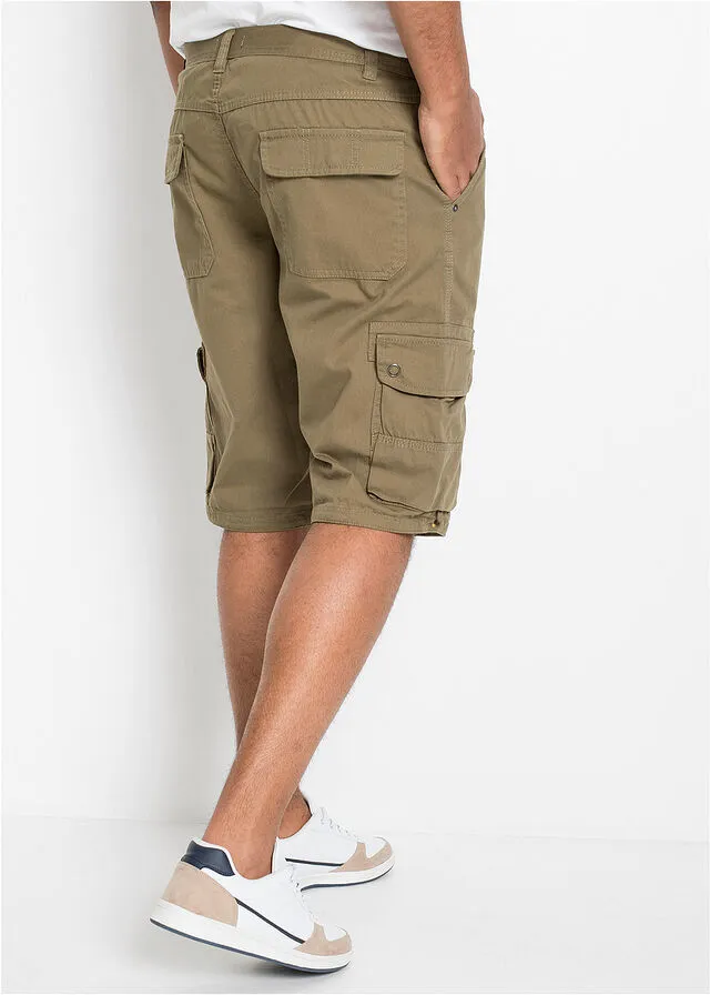 Bermudas de estilo cargo y corte regular Verde oliva