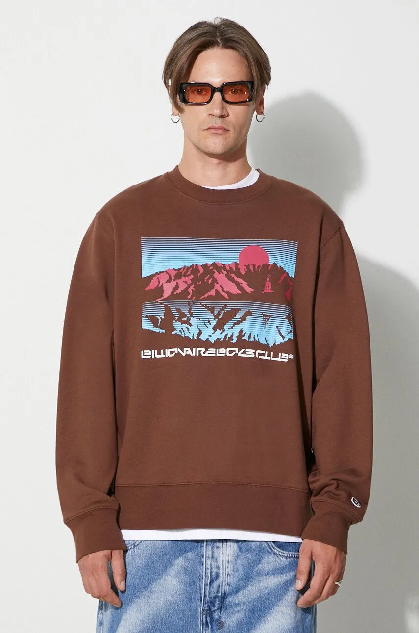 BILLIONAIRE BOYS CLUB MOUNTAINSCAPE CREWNECK Print Sweatshirt
