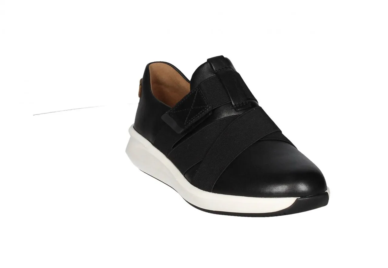 Blucher Piel Negro Pala Velcro Elasticos Cruzados Piso Blanc