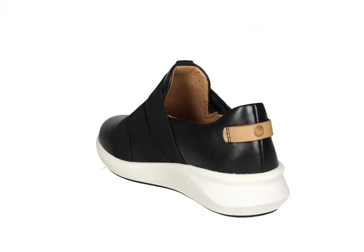 Blucher Piel Negro Pala Velcro Elasticos Cruzados Piso Blanc
