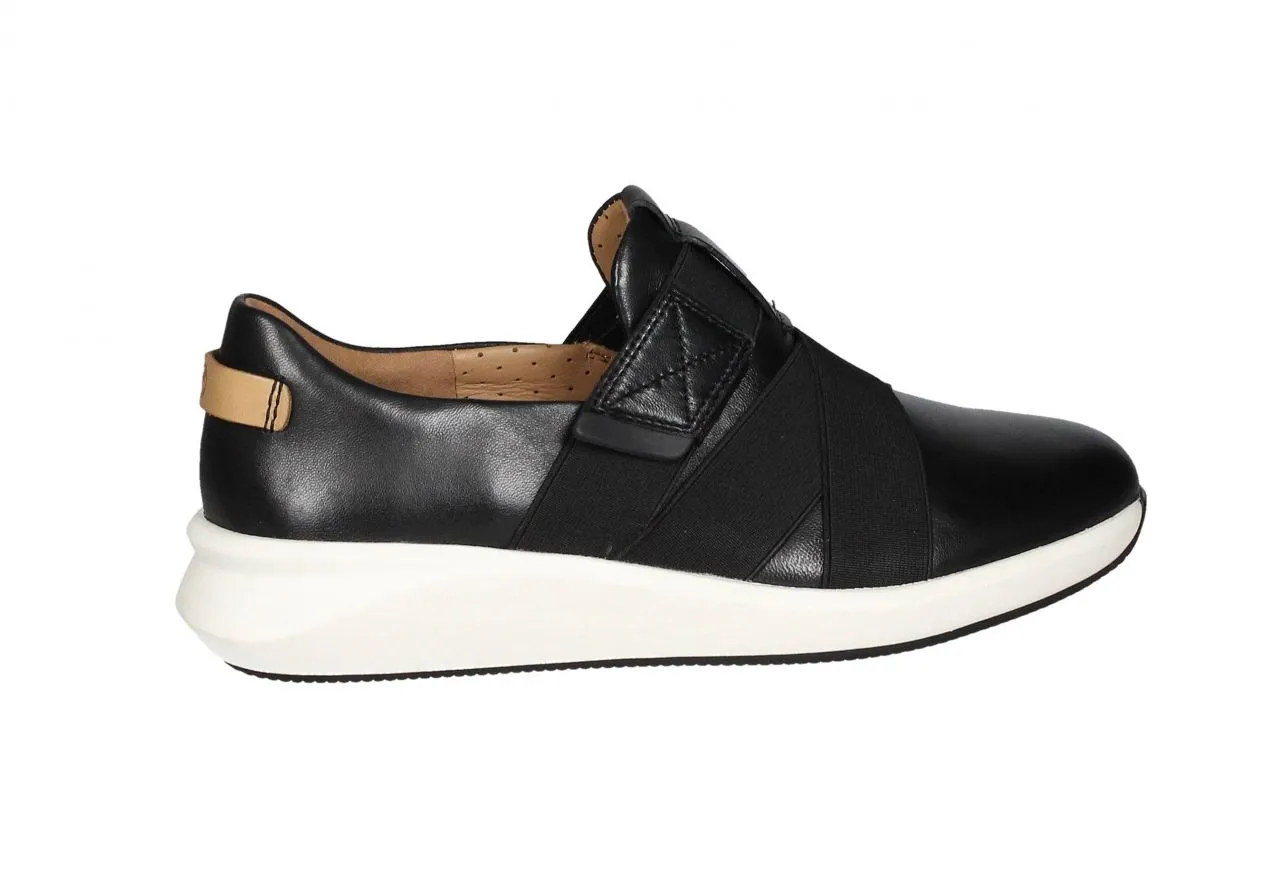 Blucher Piel Negro Pala Velcro Elasticos Cruzados Piso Blanc
