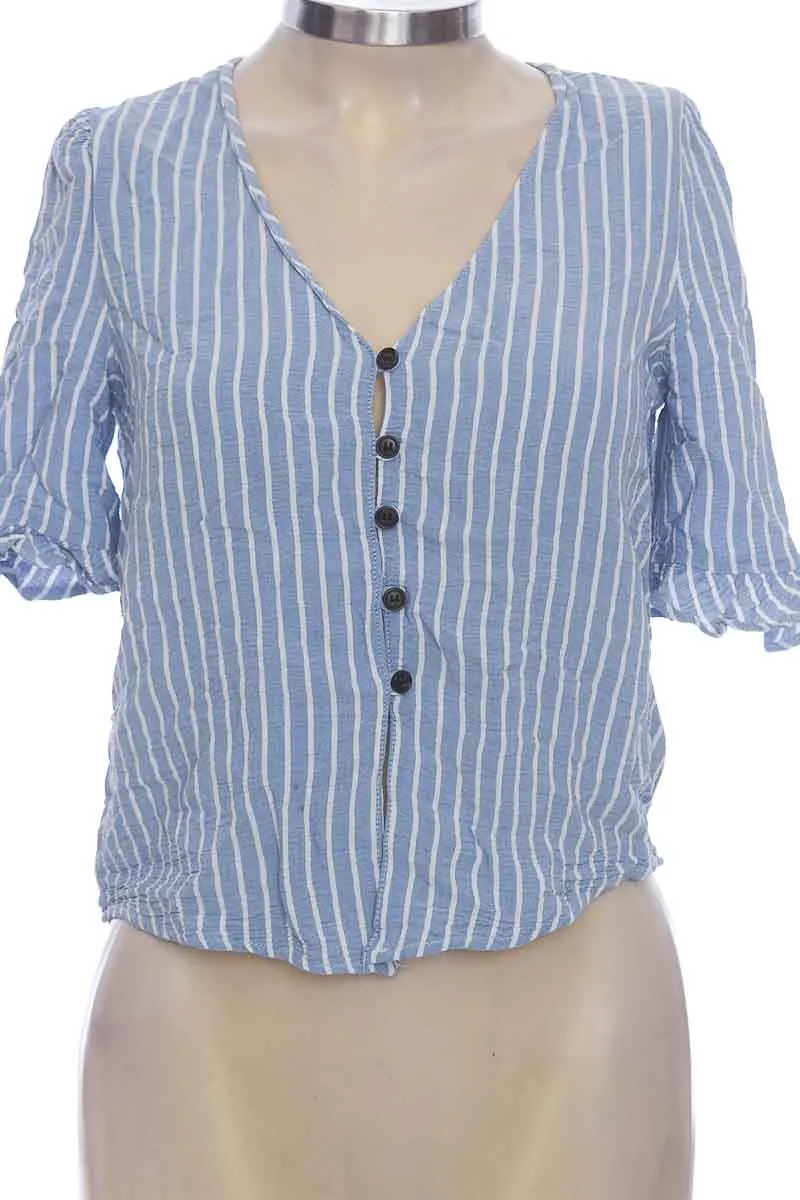 BLUSA COLOR AZUL  ZARA