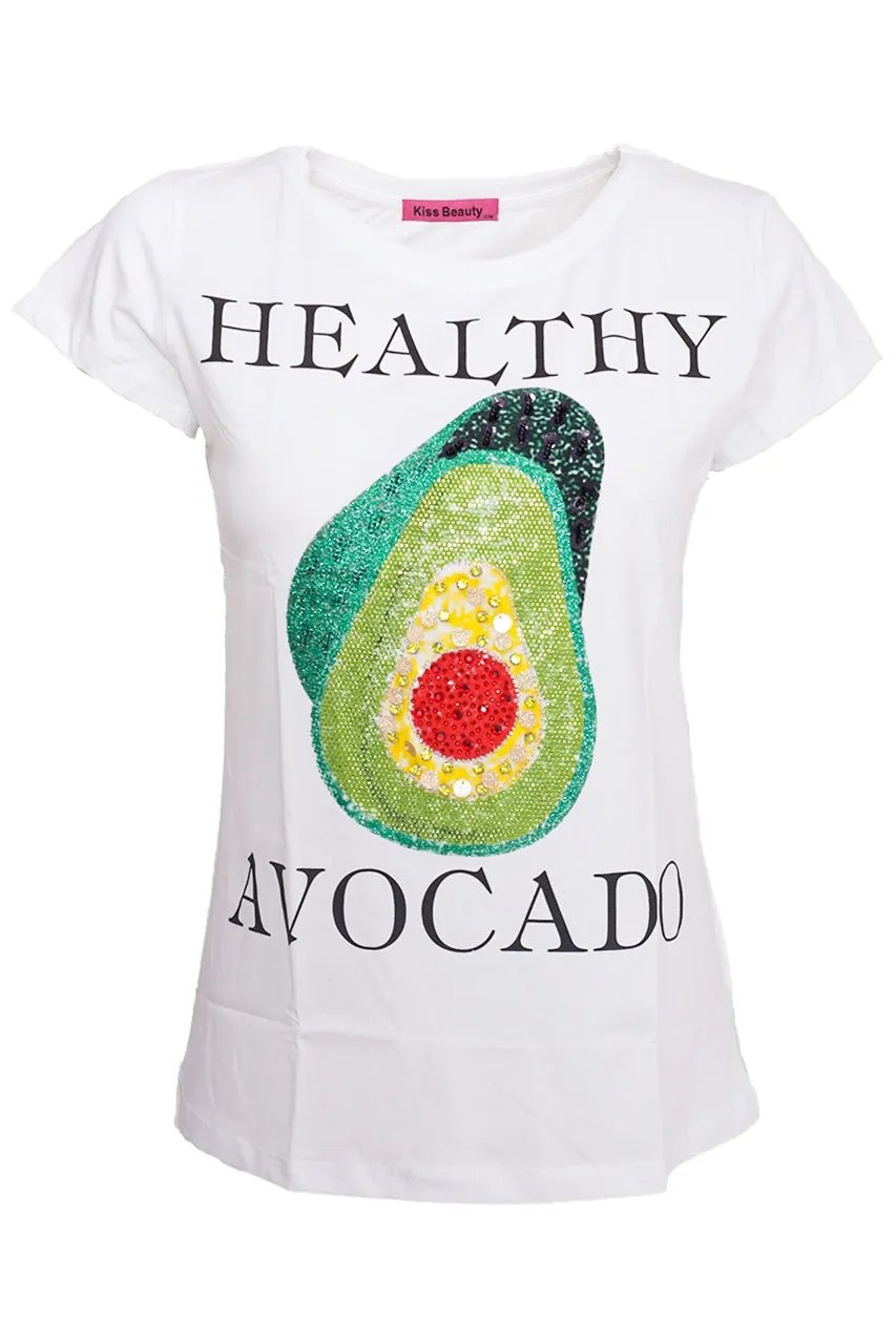 Blusa con Diseño de Aguacate Kiss & Love 9335