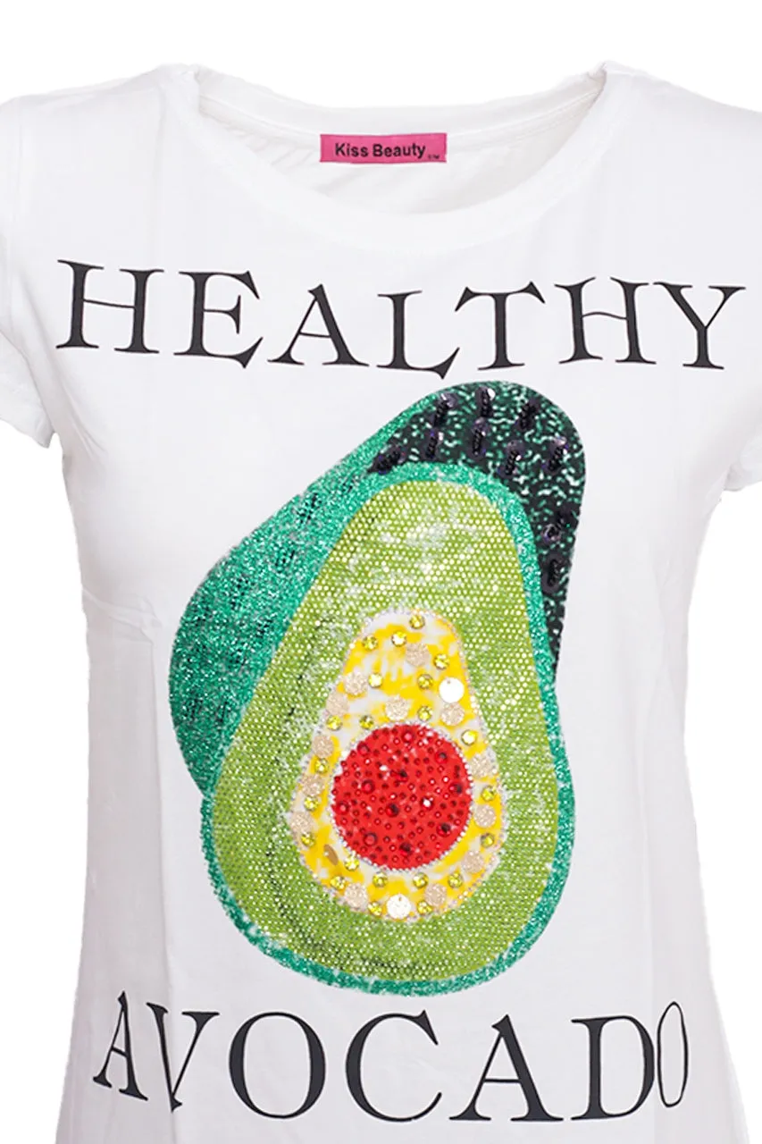 Blusa con Diseño de Aguacate Kiss & Love 9335